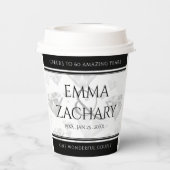 Elegant 60e 75e Diamond Bruiloft Jubileum Papieren Bekers (Achterkant)