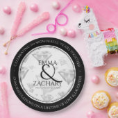 Elegant 60e 75e Diamond Bruiloft Jubileum Papieren Bordje (Feest)