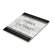 Elegant 60e 75e Diamond Bruiloft Jubileum Tegeltje (Zijkant)