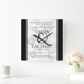 Elegant 60e 75e Diamond Bruiloft Jubileum Vierkante Klok (Huis)