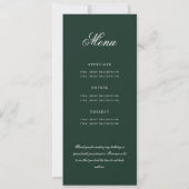 Elegant 60e Programma Goud Groen Menu+Dank U (Achterkant)