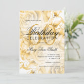 Elegant 60e verjaardag Floral Gold Kaart (Staand voorkant)