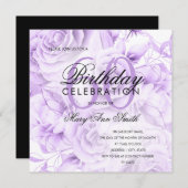Elegant 60e verjaardag Floral Paars (Voorkant / Achterkant)