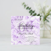 Elegant 60e verjaardag Floral Paars (Staand voorkant)