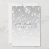 Elegant 60e verjaardag Gold Bokeh Sparkle Lights Kaart (Achterkant)