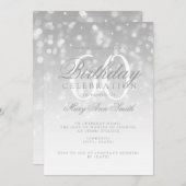 Elegant 60e verjaardag Gold Bokeh Sparkle Lights Kaart (Voorkant / Achterkant)