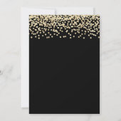 Elegant 60e verjaardag Gold Glitter Black Kaart (Achterkant)