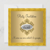 Elegant 60e verjaardag Gold Invitation Kaart (Voorkant)