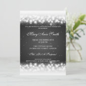 Elegant 60e verjaardag Magic Sparkle Black Kaart (Staand voorkant)