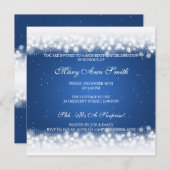 Elegant 60e verjaardag Magic Sparkle Blue Kaart (Voorkant / Achterkant)