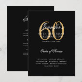 Elegant 60e verjaardag programma Gold Black w / Me (Voorkant / Achterkant)