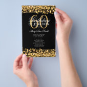 Elegant 60e verjaardag Programma Gold met menu (Hand)
