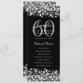 Elegant 60e verjaardag Programma Silver met Menu (Voorkant / Achterkant)