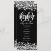 Elegant 60e verjaardag Programma Silver met Menu (Voorkant / Achterkant)