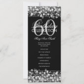 Elegant 60e verjaardag Programma Silver met Menu (Voorkant)