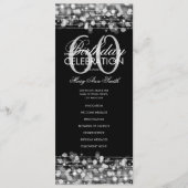 Elegant 60e verjaardag Programma Silver met Menu (Voorkant)