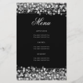 Elegant 60e verjaardag Programma Silver met Menu (Achterkant)