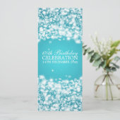 Elegant 60e verjaardag Star Sparkle Blue Kaart (Staand voorkant)