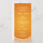 Elegant 60e verjaardag Star Sparkle Sinaasappel Kaart (Achterkant)