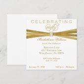 Elegant 60e verjaardag Uitnodigingen (Voorkant / Achterkant)