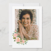 Elegant 60e verjaardag Waterverf Glit Kaart (Achterkant)