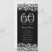 Elegant 60e verjaardagsfeest programma Zilver (Voorkant)