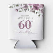 Elegant 60e verjaardagsfeestje Paarse Rozen Blikjeskoeler (Voorkant)