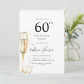Elegant 60e verpartij kaart (Staand voorkant)
