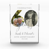 Elegant 60ste bruiloft Jubileum 2 Fotoblokken (Voorkant)