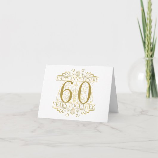 Elegant 60ste verjaardag kaart (Voorkant)