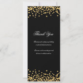 Elegant 60ste verjaardag programma Bedankt Gold Bl (Achterkant)