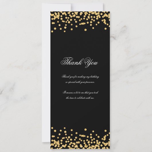 Elegant 60ste verjaardag programma Bedankt Gold Bl (Achterkant)