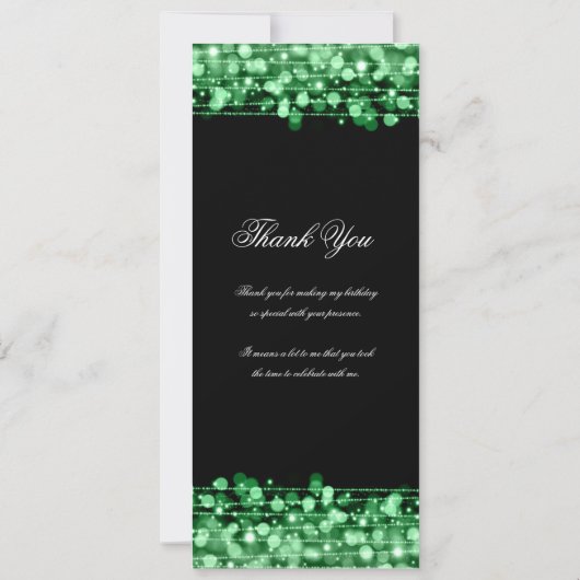 Elegant 60ste verjaardag programma Groen Bedankt (Achterkant)