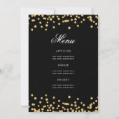 Elegant 60ste verjaardag programma Menu Gold Black (Achterkant)