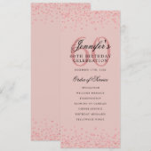 Elegant 60ste verjaardag programma Roos Gold Blush (Voorkant / Achterkant)