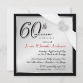 Elegant 60ste verjaardag Uitnodigingen van de Part (Voorkant)