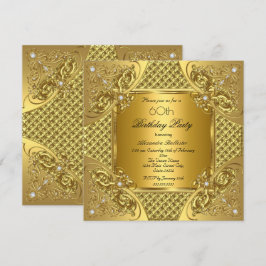 Elegant 60ste verpartij goud diamanten kaart