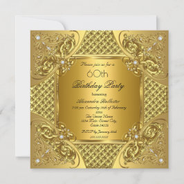 Elegant 60ste verpartij goud diamanten kaart