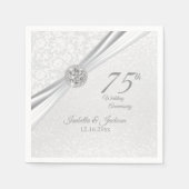 Elegant 60th/75th Diamond Jubileum Design Servet (Voorkant)