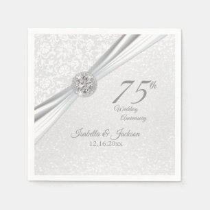 Elegant 60th/75th Diamond Jubileum Design Servet