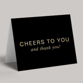 Elegant 60th Birthday Black Gold Bedankkaart