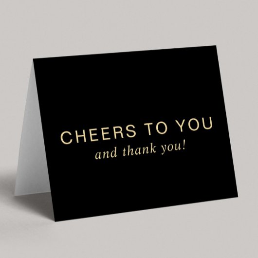 Elegant 60th Birthday Black Gold Bedankkaart