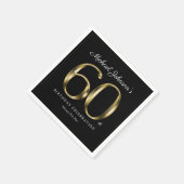 Elegant 60th Birthday Black Gold Classy - Aangepas Servet (Hoek)
