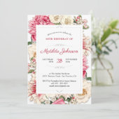 Elegant 60th Birthday Floral Botanical Custom Kaart (Staand voorkant)