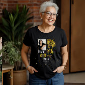 Elegant 60th Birthday Gold Foliage Photo Party Tri-Blend Shirt