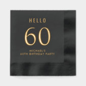 Elegant 60th Birthday Party Folie Servetten (Voorkant)