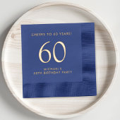 Elegant 60th Birthday Party Folie Servetten