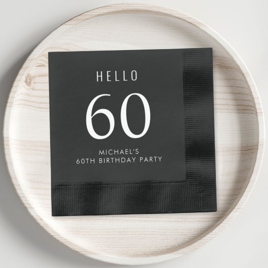 Elegant 60th Birthday Party Folie Servetten
