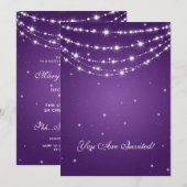 Elegant 60th Birthday Party Paars mousserende kete Kaart (Voorkant / Achterkant)