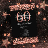 Elegant 60th Birthday Party Program Roos Gold Menu